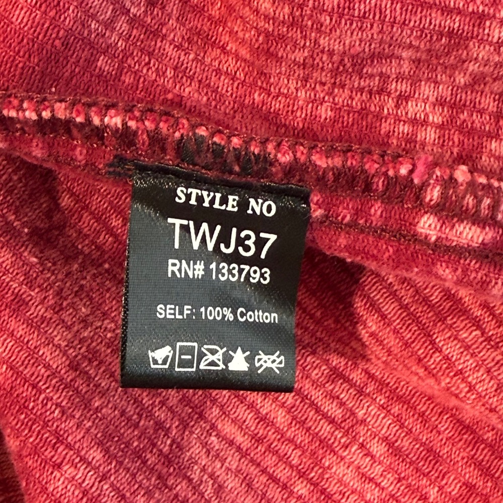 POL Womens Corduroy Studded Shacket M Burgundy Wine Acid Wash Western Oversized - Picture 5 of 8